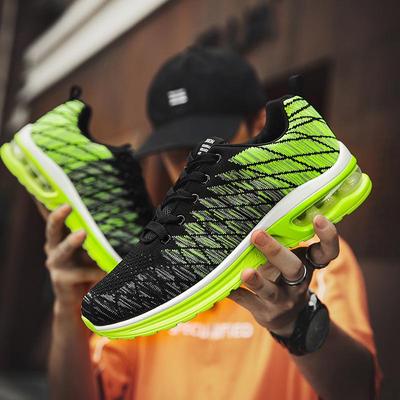 Men's Fly-knit Air Cushion Running Shoes - Trendy, Casual, Mesh, Big Size Sports Sneakers for Spring and Autumn