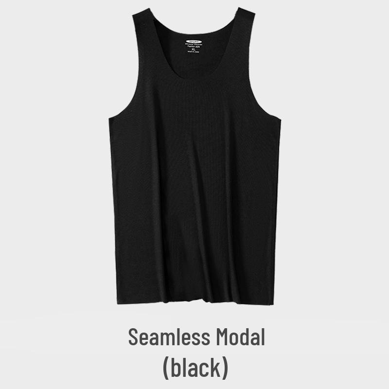 Modal Herren Eisseide Racerback Tanktop - Ärmelloses weißes Unterhemd für Sport & Layering
