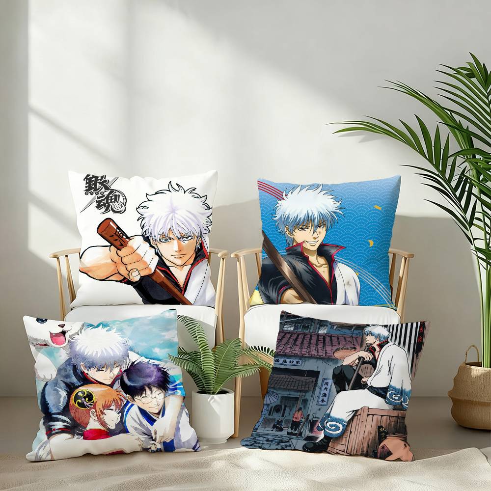 Anime GinTama Pillow Case Plush Fabric Soft Pillowcase Double Sided Print Cushion Cover Household Gifts