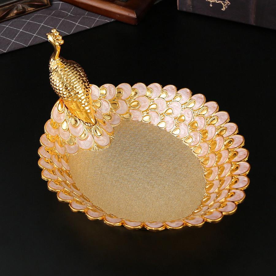 Fruit Plate Living Room Snack Storage Box Fruit Plate Living Room Home Luxury Candy Plate Dried Fruit Box