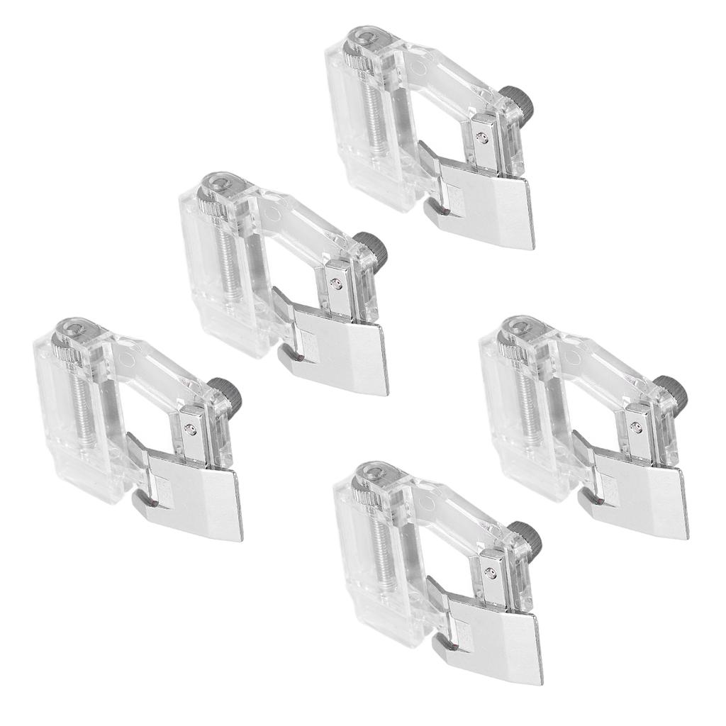 5PCS Bias Tape Foot Portable Multifunction Adjustable Width Stainless Steel Bias Binding Foot
