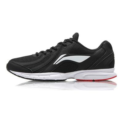 Li Ning Lichtgewicht Ademend Materiaal Synthetisch Leer Antislip Slijtvast Laag Uitgesneden Hardloopschoenen Heren Sneakers Zwart Wit ARBL037-7