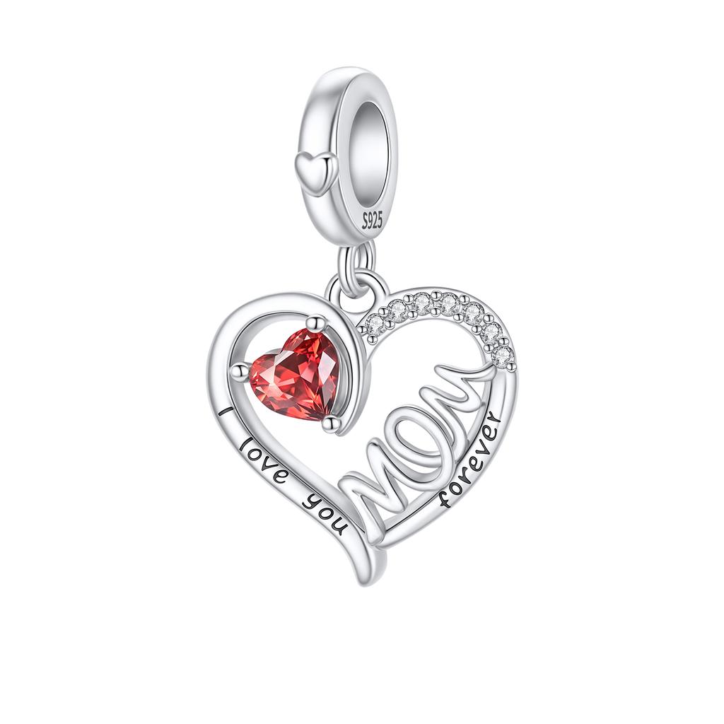 Originale Kupfer Familienanhänger Mama Blume Herz Perlen Für Halskette DIY Armband Geschenk Schmuck Muttertag