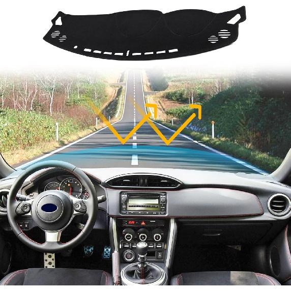 LLKUANG Terylene Carpet Dashmat Dash Mat Compatible with Subaru BRZ 2013-2020,Car Dashboard Cover Sun Shade Pad,Anti-Slip Dash Board Accessories(Left