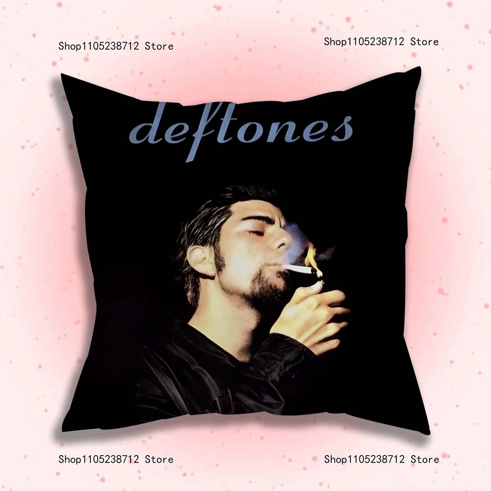 Retro Band D-Deftones Pillow Covers Cartoon Sofa Decorative Home Double-sided Printing Short Plush Cute Cushion Cover