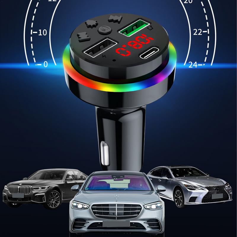 Handy Autoladegerät LED-Lichtanzeige Ladeadapter mit USB-Anschluss Multifunktional Kabellos Intelligent Temperaturregelung Auto