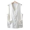 Vintage Chinese Tang Suit Vest for Men Breathable Linen Summer Waistcoat with Frog Buttons Loose-Fit Casual Outerwear