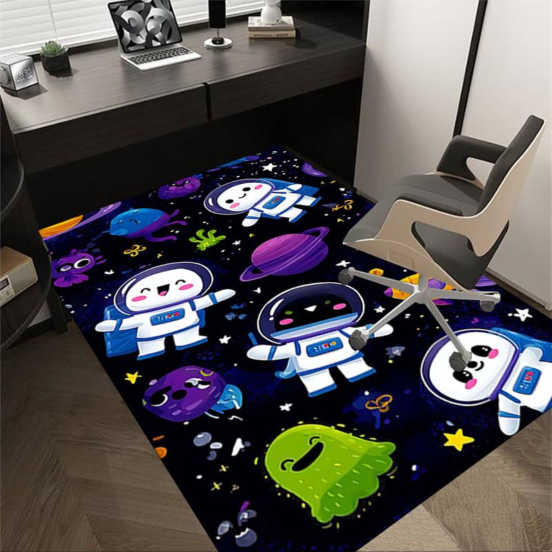 

1PC space explorer space creature Anti-slip carpet, suitable for Office, bedroomand playrooms. It can also be used as a sofa footrest cover-W97 60cm by 90cm