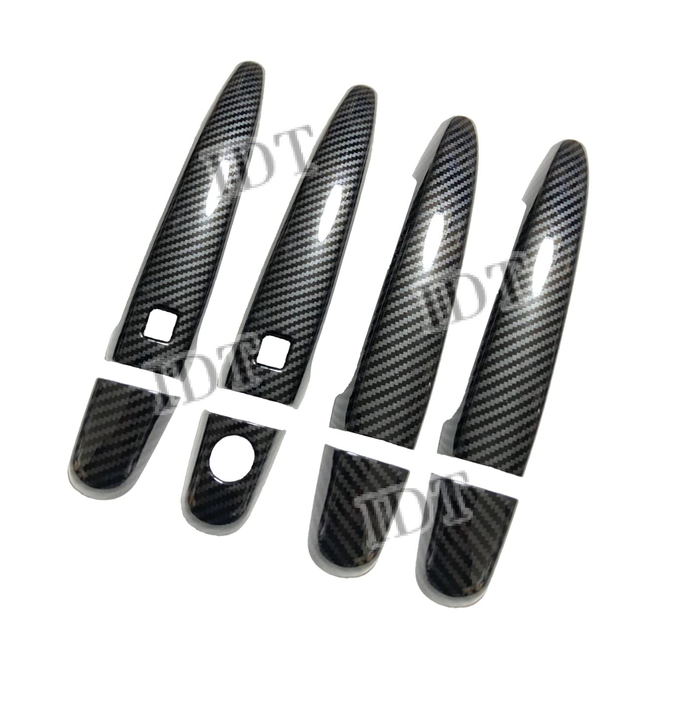 IDT Carbon Fiber Door Handle Cover Trim Side Garnish for 70 Series and Late with Mini Cloth Fiber Door Handle Voxy/Noah (Early Models) (Carbon Cover)