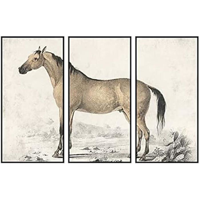Tableau - DKD HOME DECOR - Estándar - Noir et gris - Toile et polystyrène - 180 cm x 122 cm