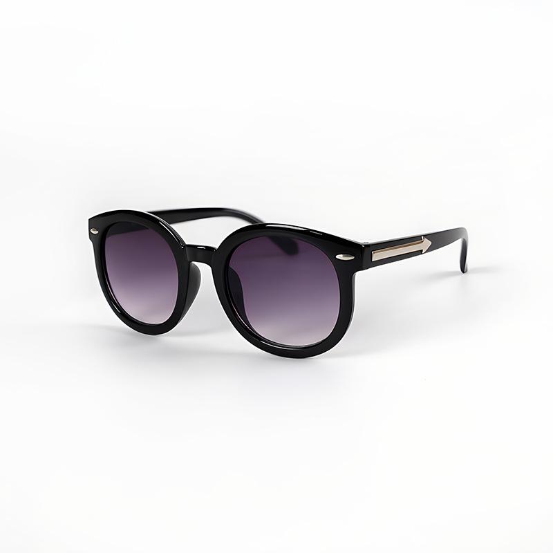 

Children s Round Frame Cat Eye Sunglasses with Metal Arrow Accents Eyewear Stylish Fashion Accessory for Boys Girls Sun Glasses чорний