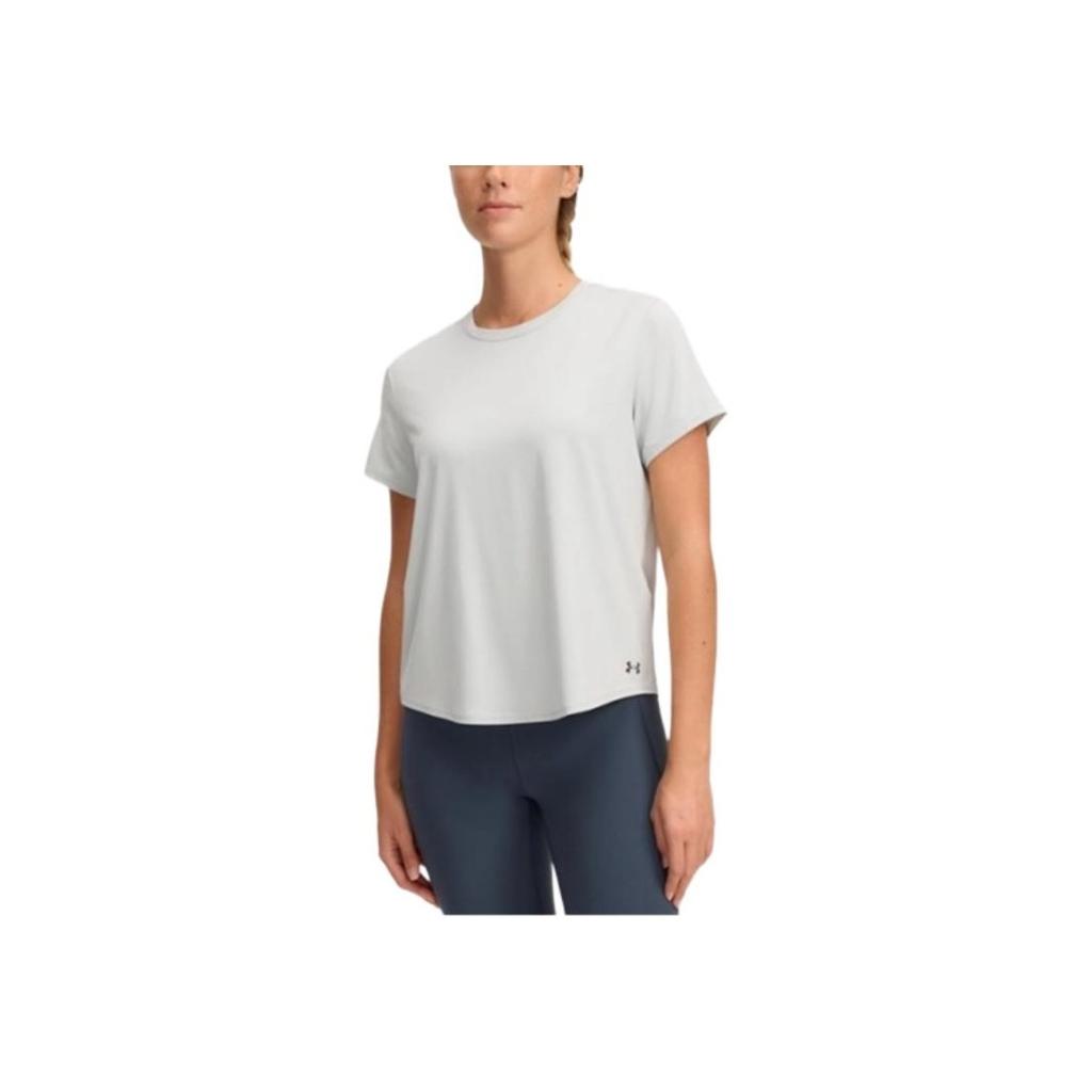 Under Armour Vanish Elite Rush Solid Color Casual Simple Breathable Short Sleeve T-Shirt Women Tops Hydrogen-Green 1389868-377