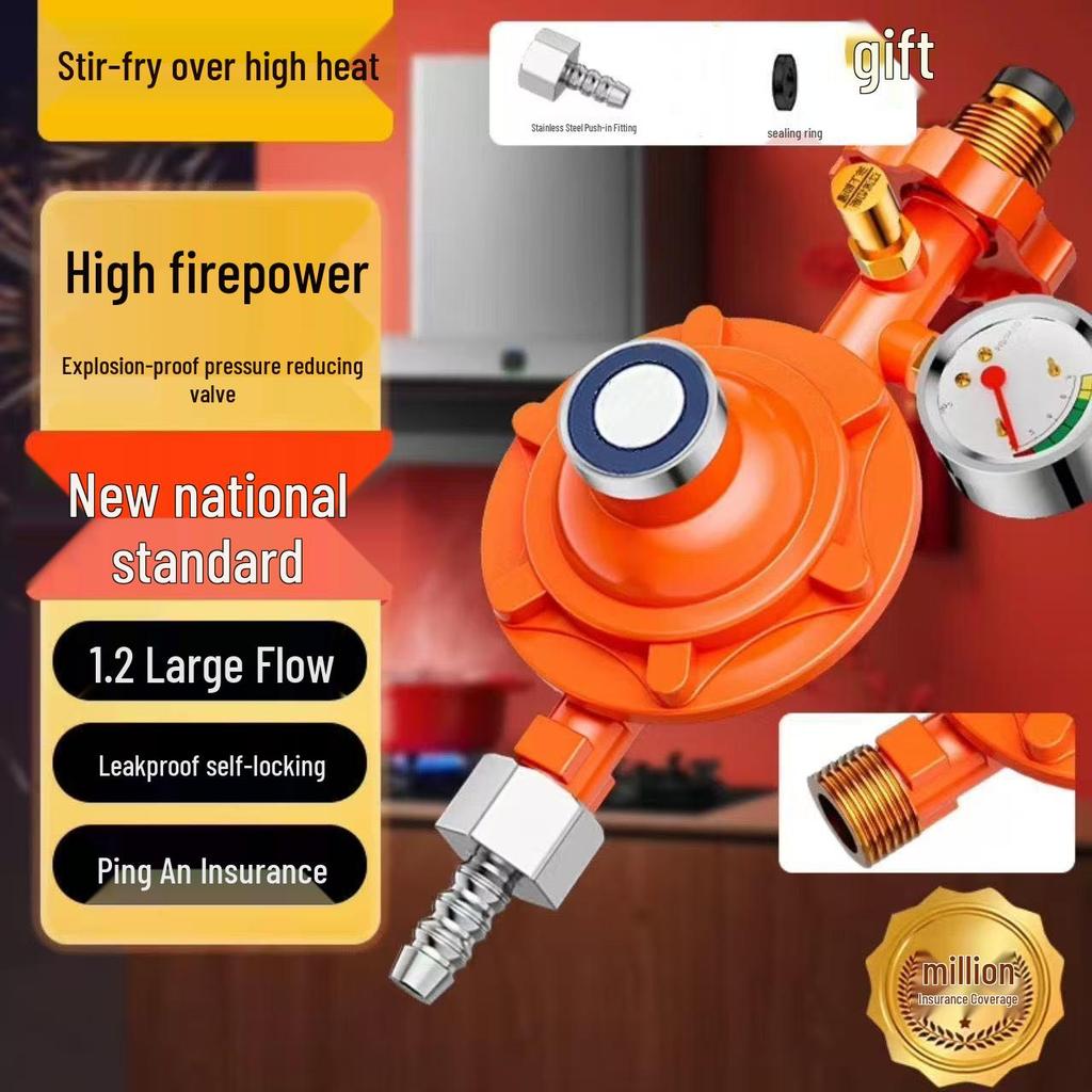 Univerzální nízkotlaký regulátor plynu se samosvorným ventilem pro domácí a komerční použití