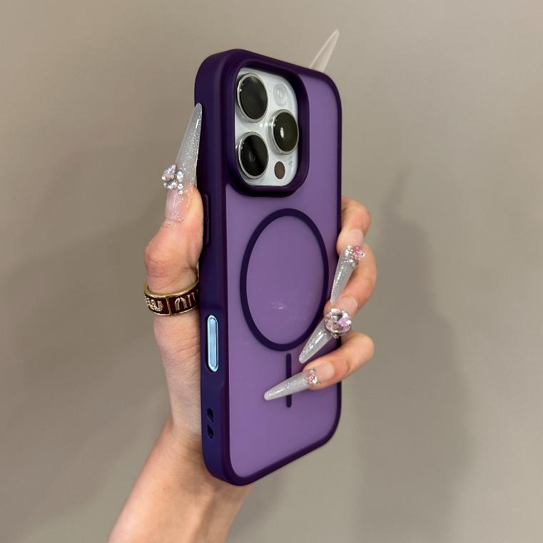 Luxury For Magsafe Wireless Charging Transparent Matte Case For iPhone 11 12 13 14 15 16 Pro Max Magnetic Clear Bumper Cover