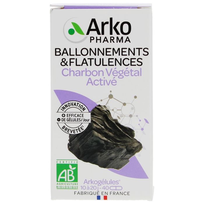 Arkopharma Arkogélules Charbon Végétal Activé Bio 40 Gélules