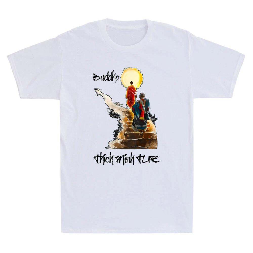 Men s and Women s T-shirts Thich Minh Tue On Back Monks Minh Tue Buddhism Vietnamese Vintage XL