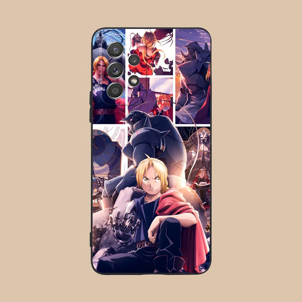 

Fullmetal Edward Elric Phone Case for Samsung Galaxy A56 55 54 53 52 51 36 35 34 23 16 15 5G Soft TPU Shockproof Cover Galaxy A51 5G