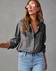 Casual Lapel Single-breasted Women's Long-sleeved Denim