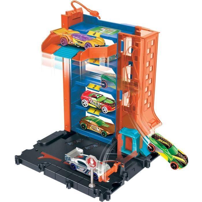 Hot Wheels City Rally Set Parking + Véhicule - Mattel - Jouet En Plastique - Pour Enfant De 4 Ans Et Plus