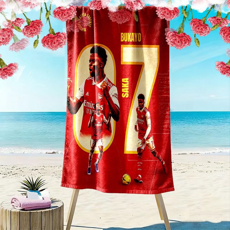 Bukayo Saka Glory Beach Towel, Large Soft Quick Dry Towel for Beach Camping Swimming