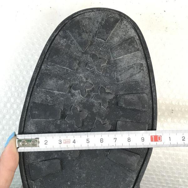 POLO RALPH LAUREN Kožené střední boty 8 25.5-26.0 Černé Boční zip Šněrovací(POUŽITÝ)