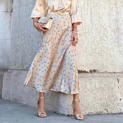 Women's High Waist Casual Summer Print Long Skirts