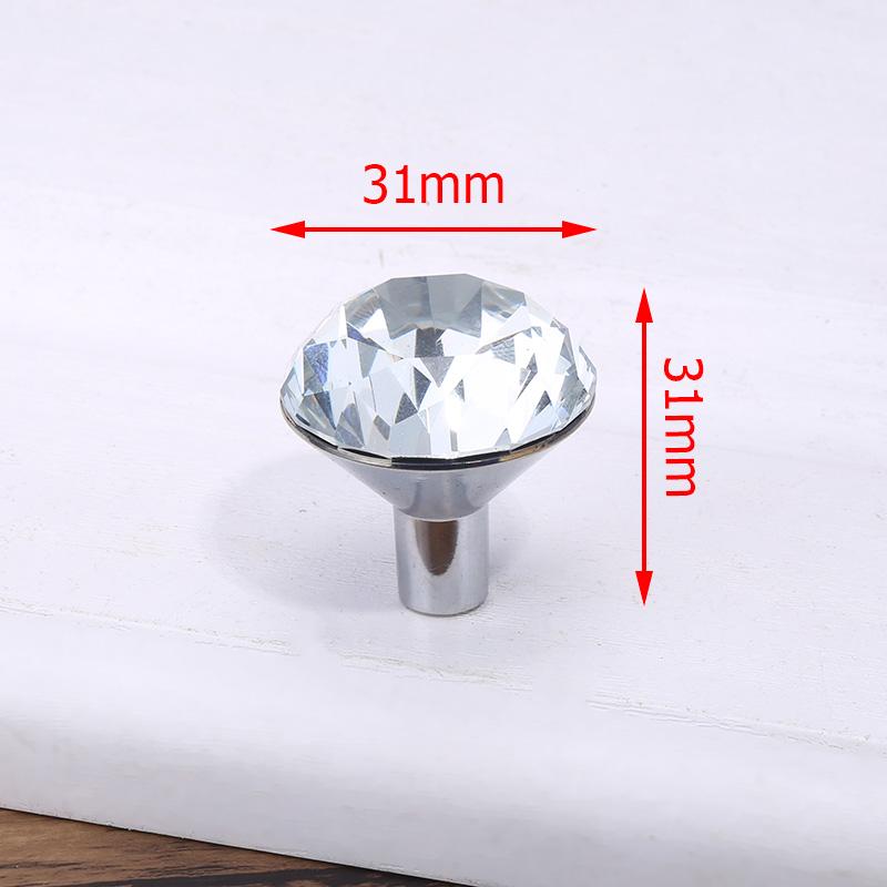 KAK Luxury Diamond Crystal Handles Shoebox Cabinet Handles Closet Door Drawer Knobs Wardrobe Pulls Pullers With Screws Hardware