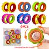 Silicone Rotating Fidgeting Ring Tactile Finger Spinner Counter-Stress Stress Relief Toy For Adults   Quiet Classroom Prize