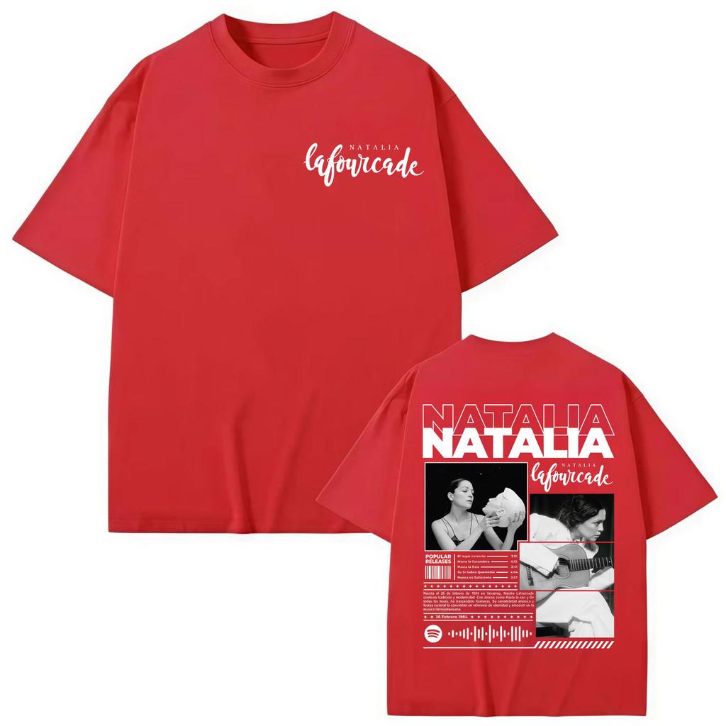 Singer Natalia Lafourcade Graphic T Shirts Men Women Vintage Short Sleeve T-shirt High Quality Cotton Oversized T-shirts