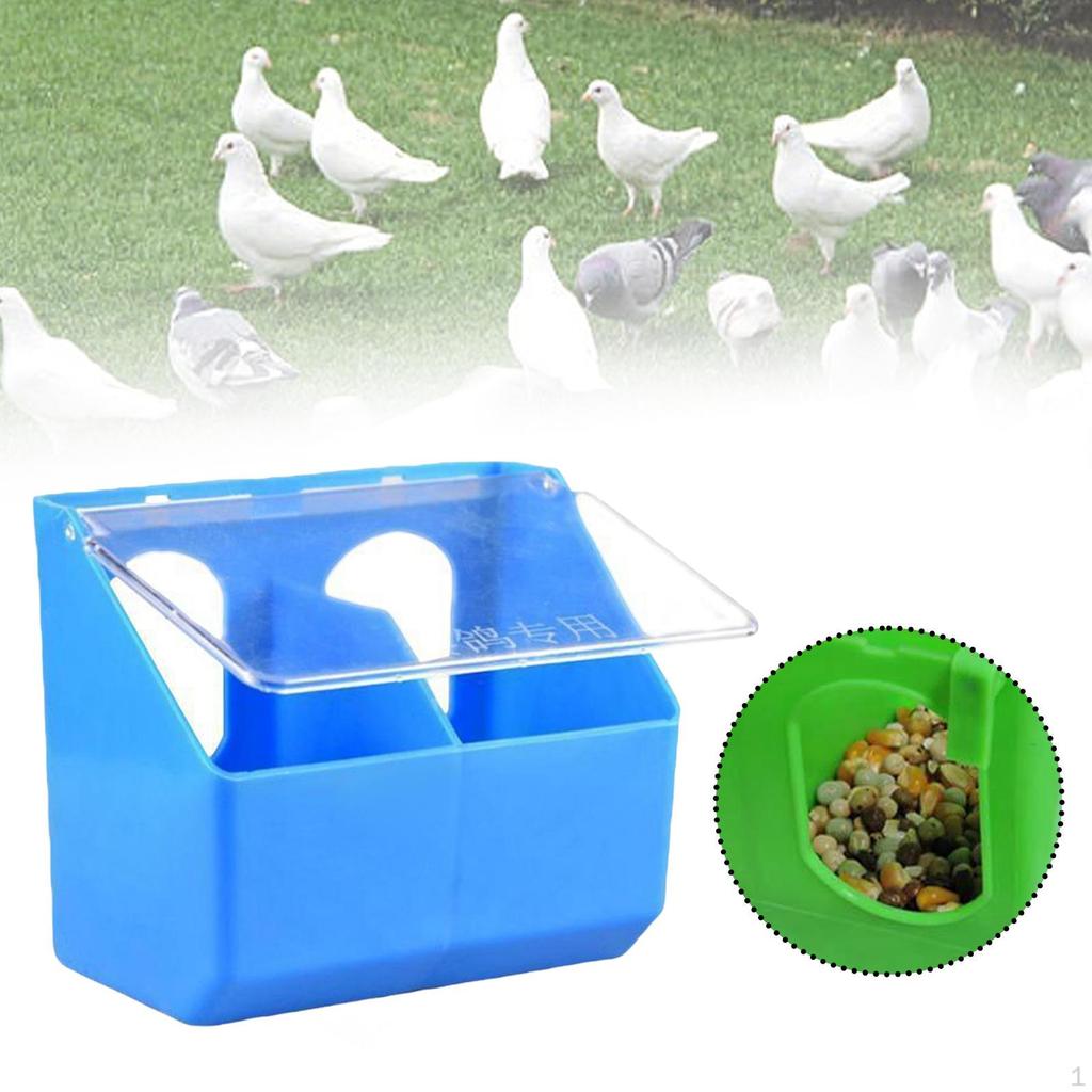 Hanging Box Pigeon Feeder Heavy Duty Two Hole Dove Bird Feeding Case Food for Canaries,