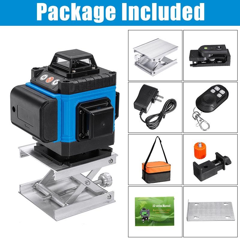 16 Lines Laser Level 4D Green Lines Self-Leveling 360 Horizontal & Vertical Cross High Precision Outdoor Powerful