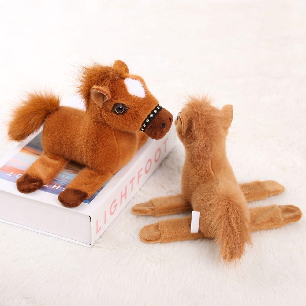 Soft Plush Doll Slap Bracelet Cute Doll Simulated Horse Doll Slap Bracelet Series  Christmas Toy