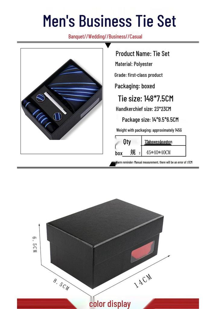 Men's 4-Piece Tie Gift Set for Business, Wedding, and Formal Wear.