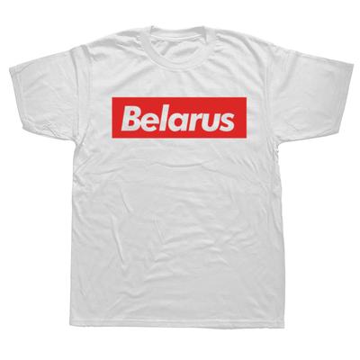 Funny Belarus Flag Red Letter Graphic T-shirts Men Women's Fashion Casual Tshirt 100% Cotton Loose Oversized T Shirt