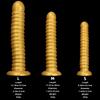 Gold Silicone Threaded Realistic Penis Anal Dildo Sex Toy for Men and Women Fisting