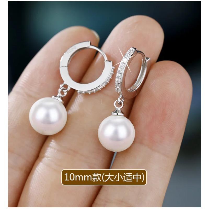 CHSHINE Pearl Earrings Genuine Natural Freshwater Pearl 925 Silver Earrings Pearl Jewelry For Wemon Wedding Gift