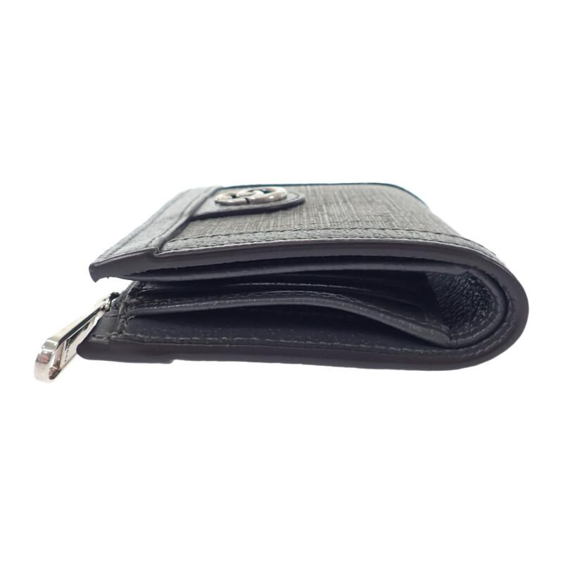 Gucci 760238 Bifold Wallet Gray GG Supreme Canvas/leather Mens