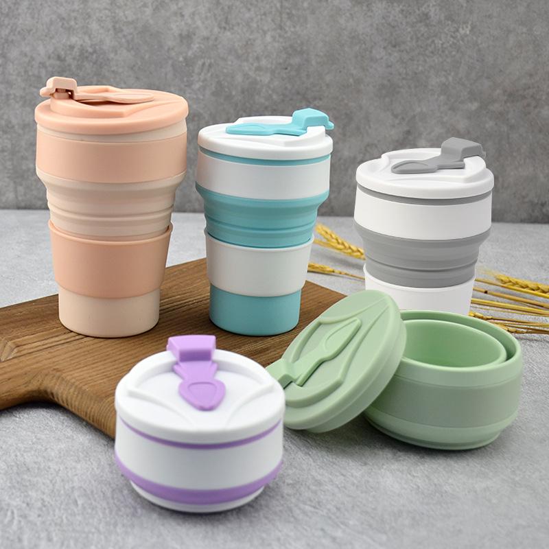 Collapsible Silicone Travel Mug for Camping and Sports