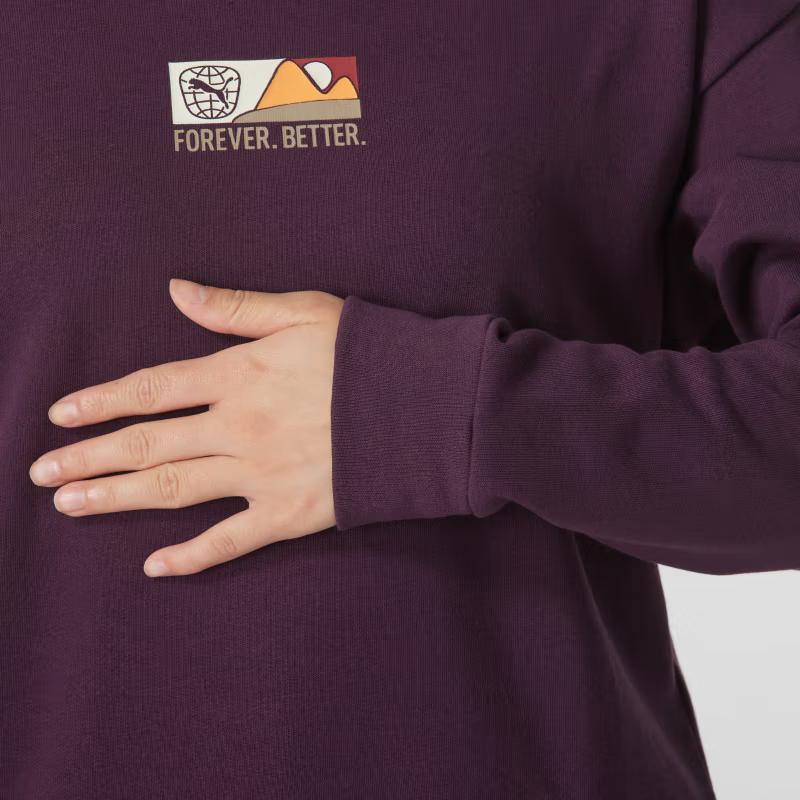 Puma Comfortable Breathable Fashion Hoodie Women hoodies Deep-Purple 681930-44