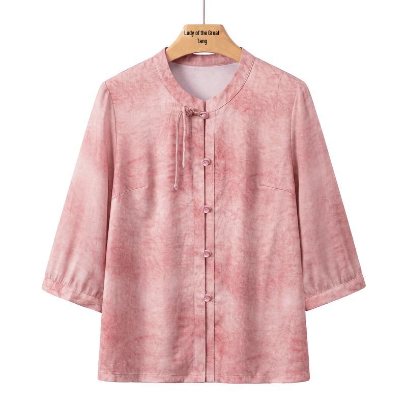 Da Tang Fu Ren Women s New Chinese Style Frog Button Summer Shirt 30