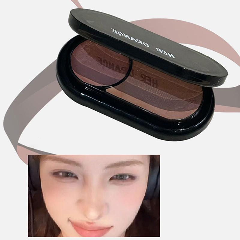 Herorange Multi-Use Two-Color Blusher Pearlescent Matte Highlight Contour Makeup Natural Blush Lipstick Eye Shadow Brightening
