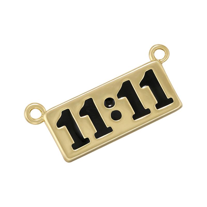 Angel Number Amulet 11:11 Number Charms Pendant for Men and Women Lucky Jewellery Handmade Copper Metal Accessories:VD1879VD1880
