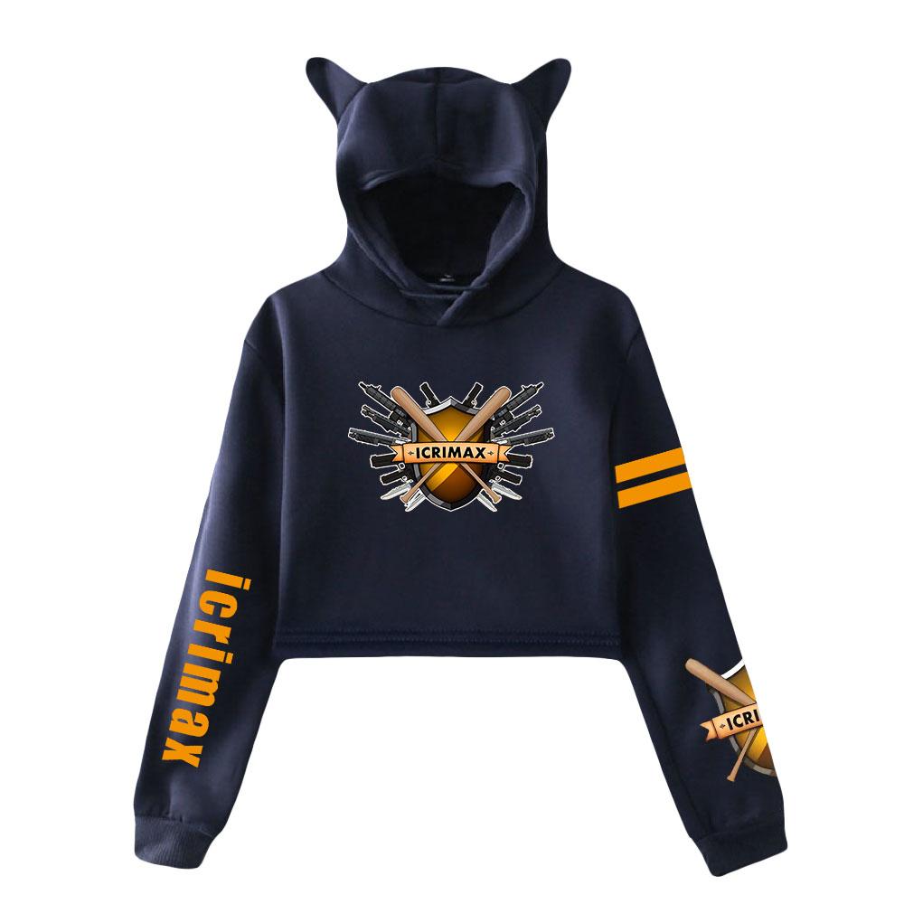 Streetwear Women Sexy Icrimax Print Cropped Sweatshirts Oversize Loose Harajuku Pullovers Spring Korean Casual Tops