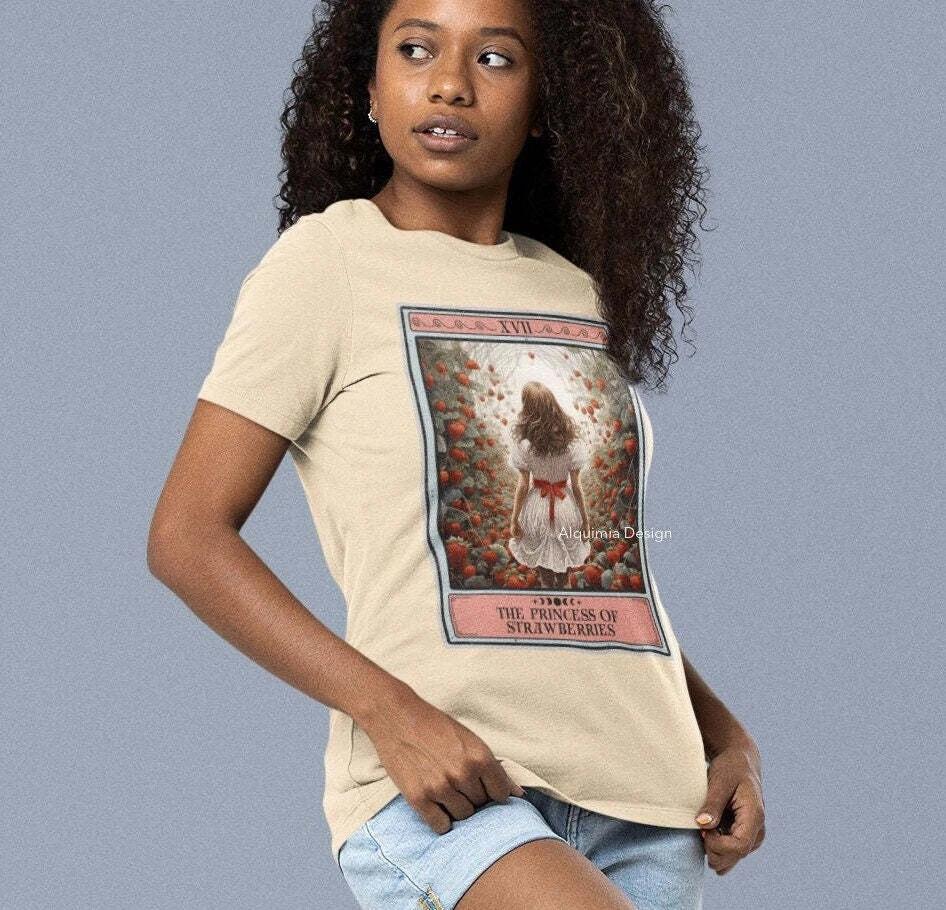 The Princess of Strawberries Tarot Card Shirt, Berry 3XL