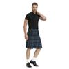 Neues Schottisches Festival-Rock Herren karierter Faltenrock Bierkleidung Außenhandel Unisex High-Waist Elastischer Halbrock für Herren