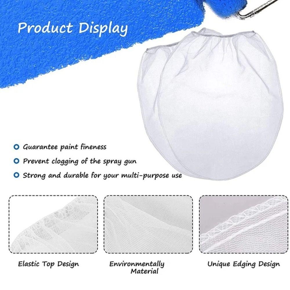 5Pcs Elastic Paint Strainer Bags 1/2/5 Gallon Paint Screen Net Liquid Filter Bags  Home Decoration
