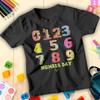 Dia da Matemática Colorido para Meninos e Meninas Com Padrões Divertidos Ideias para o Dia dos Números Camiseta#ND
