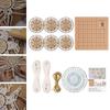 Wood Slices DIY Crafts Kit for Xmas Decor Ornaments DIY Macrame Wall Hanging