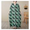 V-neck Thin Plus Size Loose Vintage Cover-up Long Dress