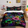 Neon Multicolored Star Pattern. Bedding Sets Duvet Cover Sets Duvet Covers Pillowcases(1 * Duvet Cover 2 * Pillowcases Without Duvet Insert)